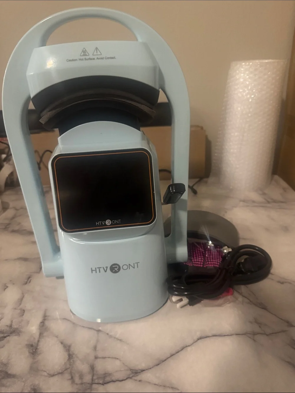 HTVRONT Hat Heat Press Machine for Caps – Light Blue